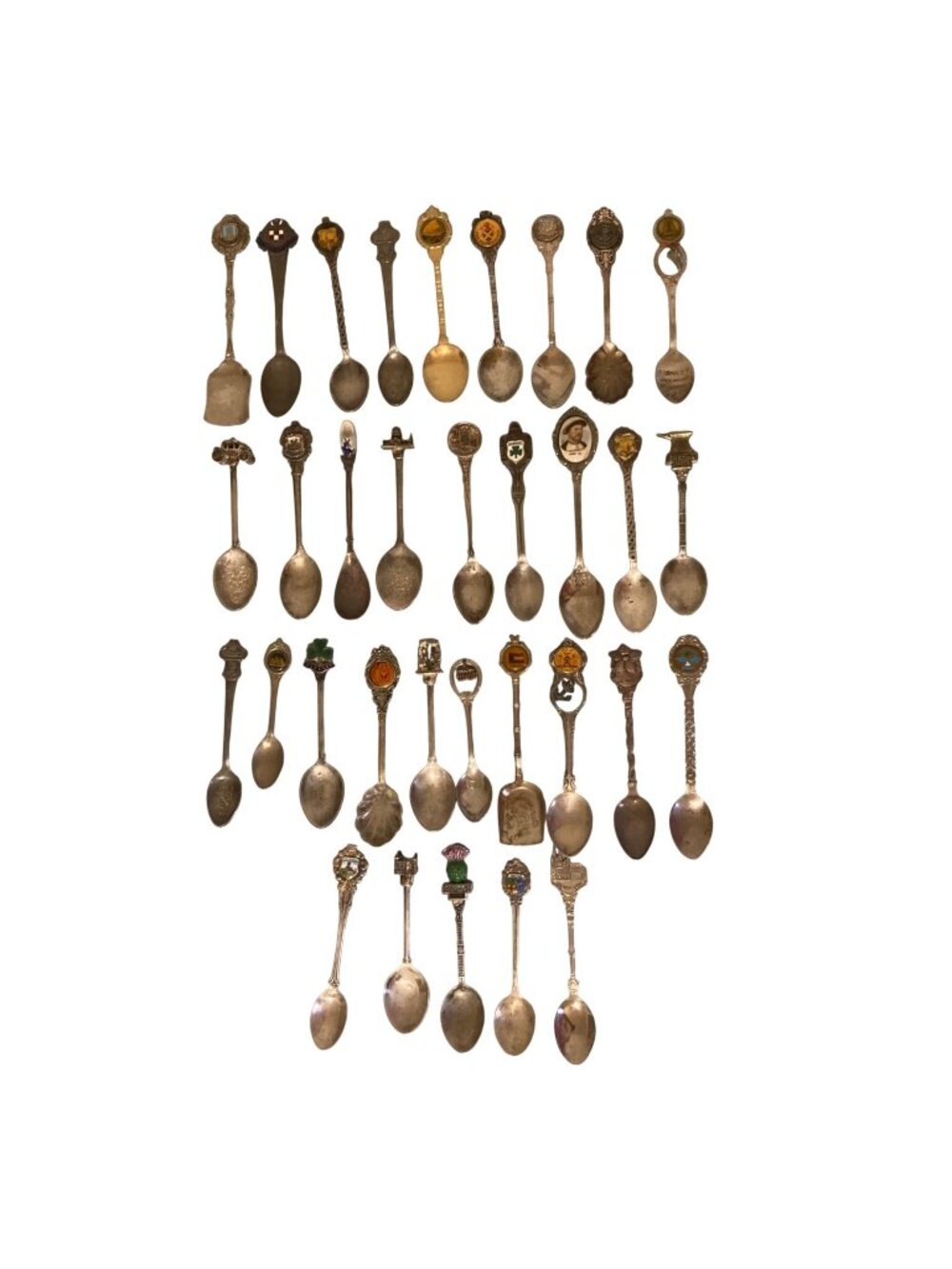 Vintage Worldwide Souvenir Spoon Lot Of 30+ Various Countries Rolex